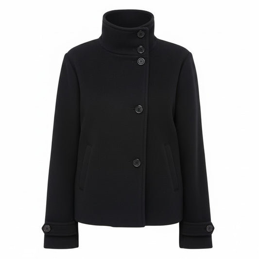 Noir Buttoned Coat